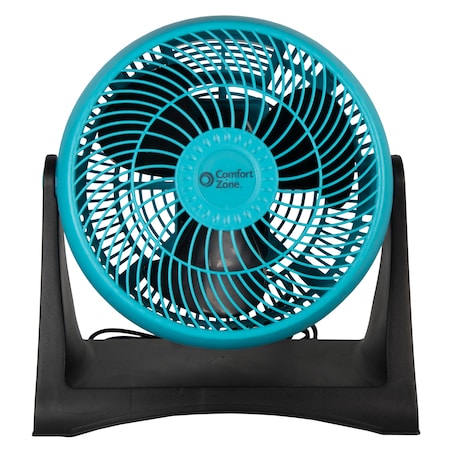 Comfort Zone 8 in. 3-Speed Turbo Desk Fan with Adjustable Head in Lime CZHV8TTL